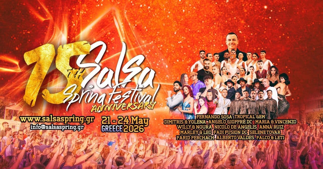 Trip alert! Join us at the 15th edition of the Salsa Spring Festival in Greece, 21-24 May 2026.