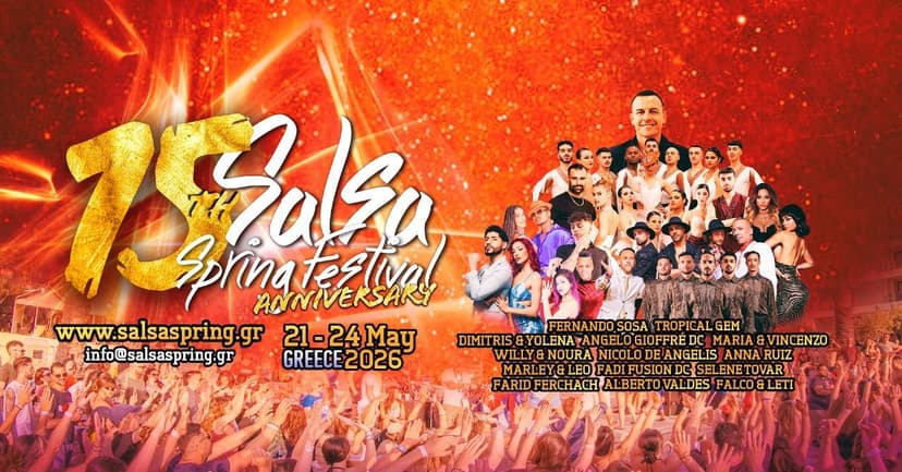 Trip alert! Join us at the 15th edition of the Salsa Spring Festival in Greece, 21-24 May 2026.