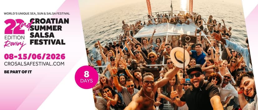 Croatian Salsa Festival 2026 — Sea. Sun. Salsa.