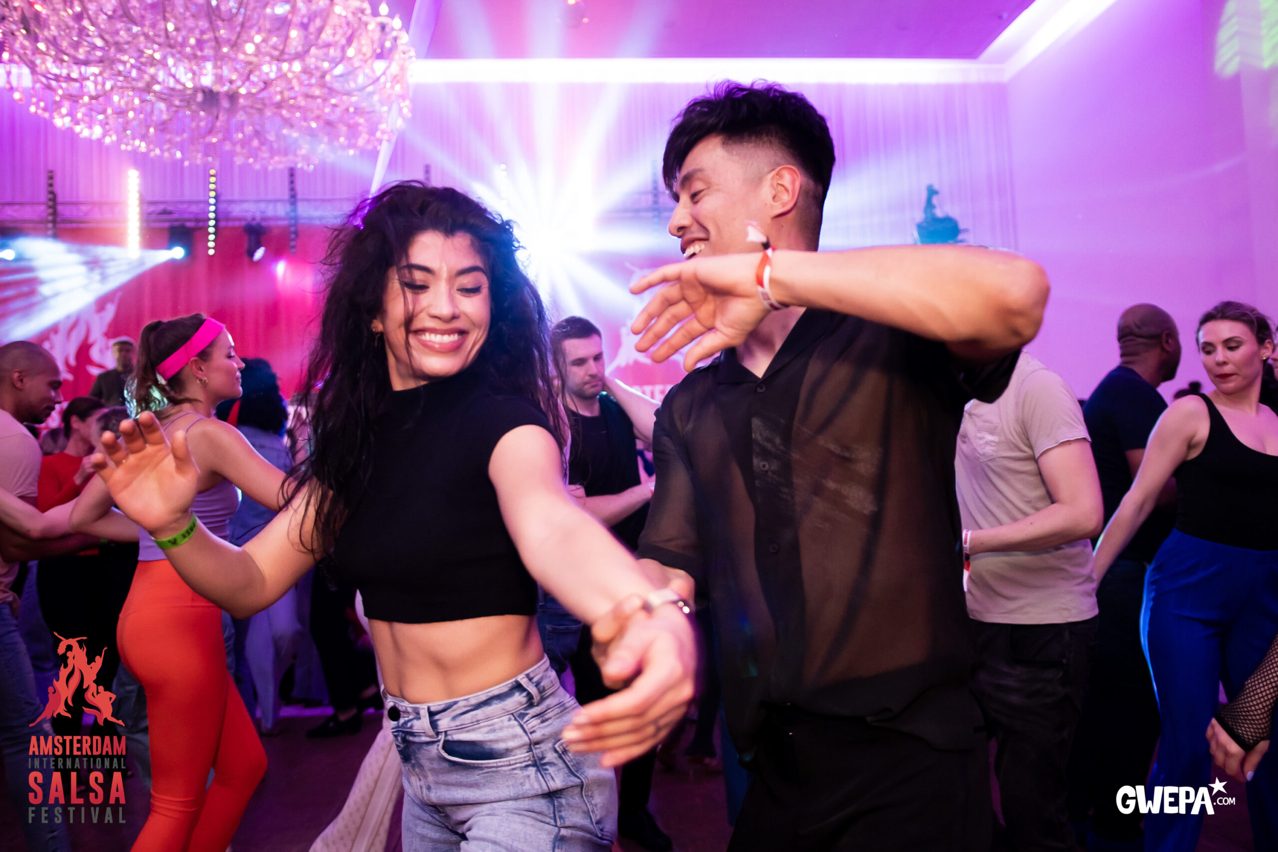 happy people dancing